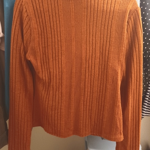 Burnt Orange Turtleneck Crop Top - Picture 2 of 2
